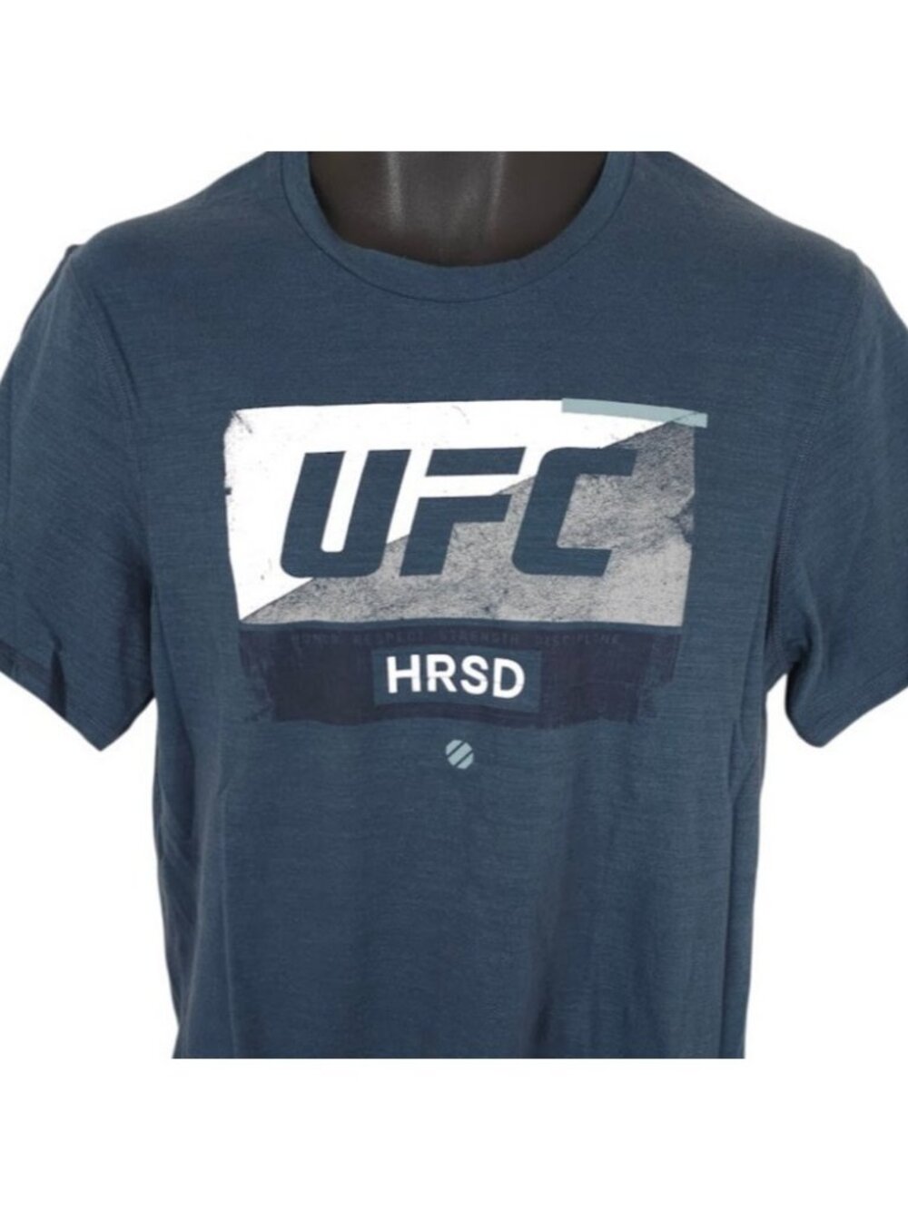 UFC T Shirt Mens Size Large Blue Honor Respect Strength Discipline MMA Fighting